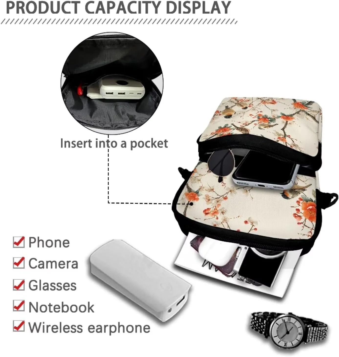 Crossbody Bag Shoulder Bags Purses Cell Phone Case Waist Pouch for Women Girls Boys