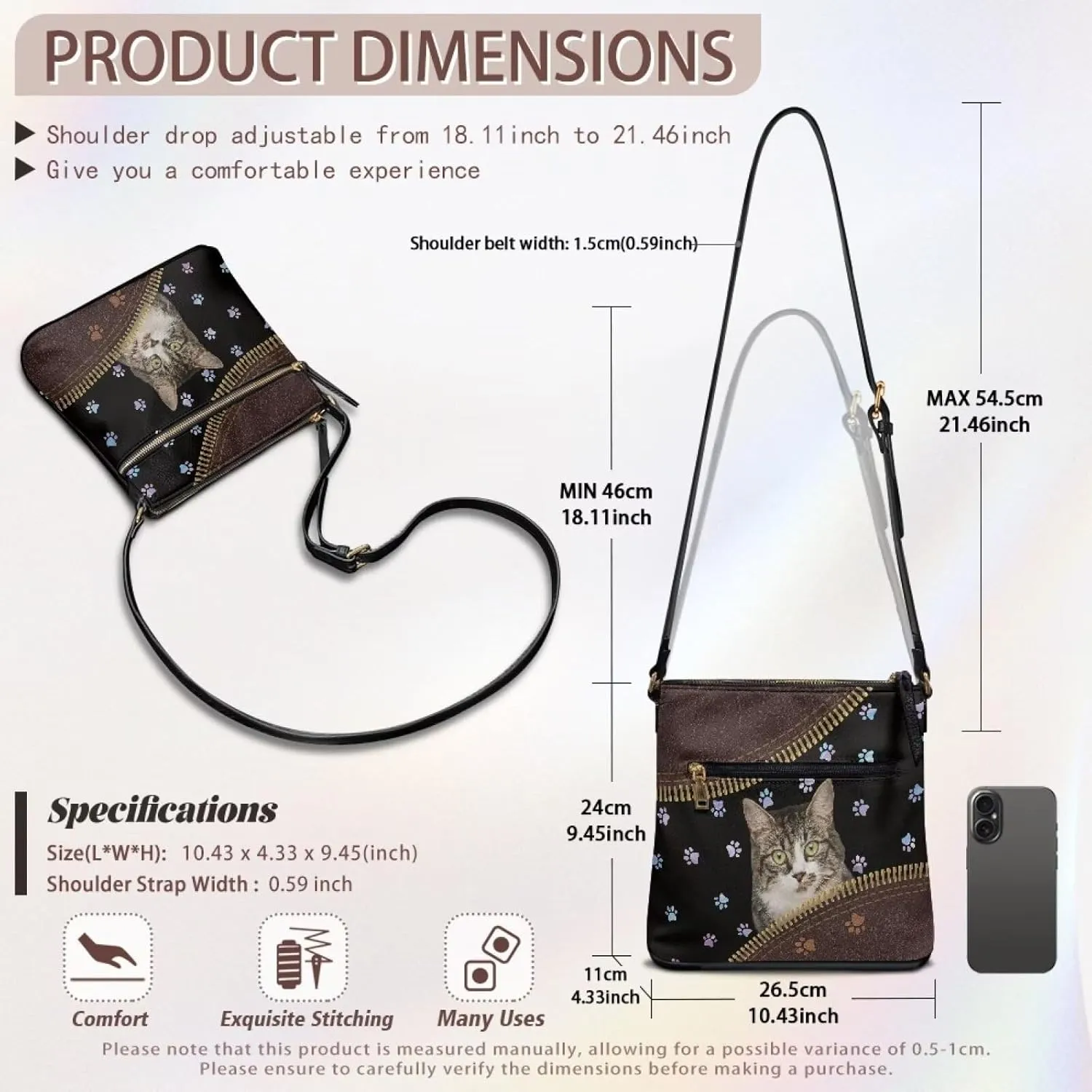 Crossbody Purses for Women Satchel Bag Shoulder Bags Sling Bag Handbag with Big Capacity for Outdoor