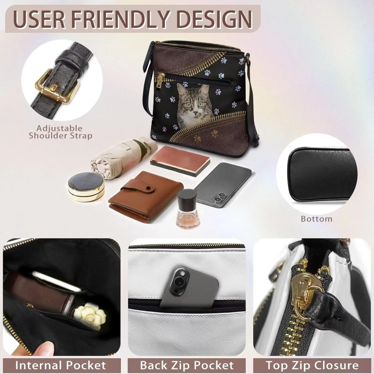 Crossbody Purses for Women Satchel Bag Shoulder Bags Sling Bag Handbag with Big Capacity for Outdoor