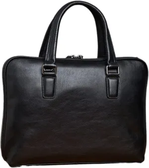 CSCDD Genuine Leather Vintage Man Handbag Briefcase Men Shoulder Bags Coffe Business 14 Inch Laptop Bag