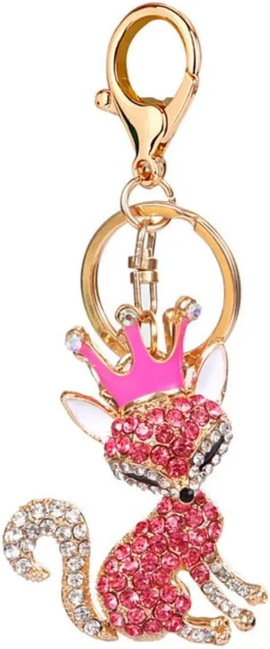 Cute Animal BlingBling Crystals Keychain Animal Charm Keyring Car Bag Wallet Purse Handbags Cars Key Pendant Decor