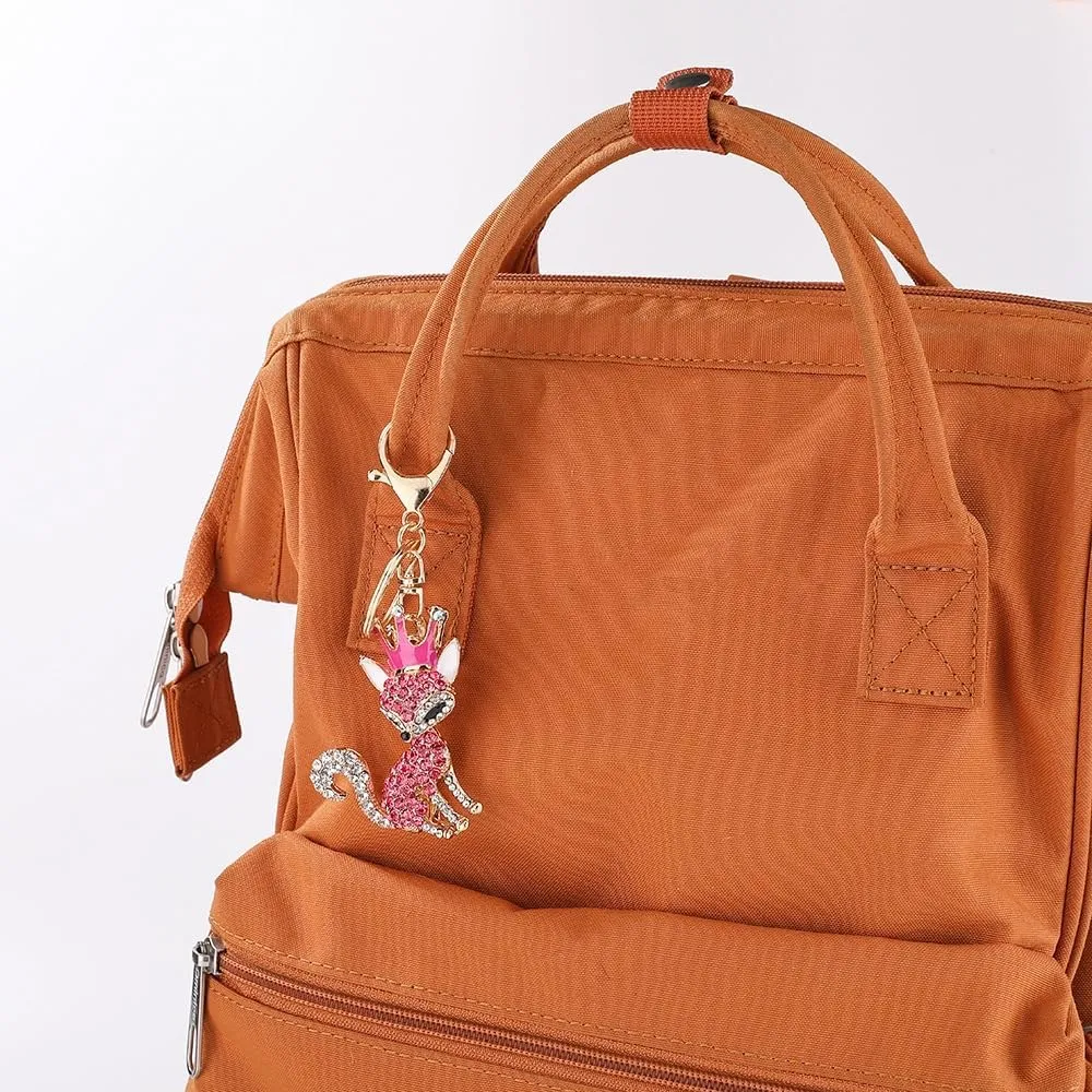 Cute Animal BlingBling Crystals Keychain Animal Charm Keyring Car Bag Wallet Purse Handbags Cars Key Pendant Decor