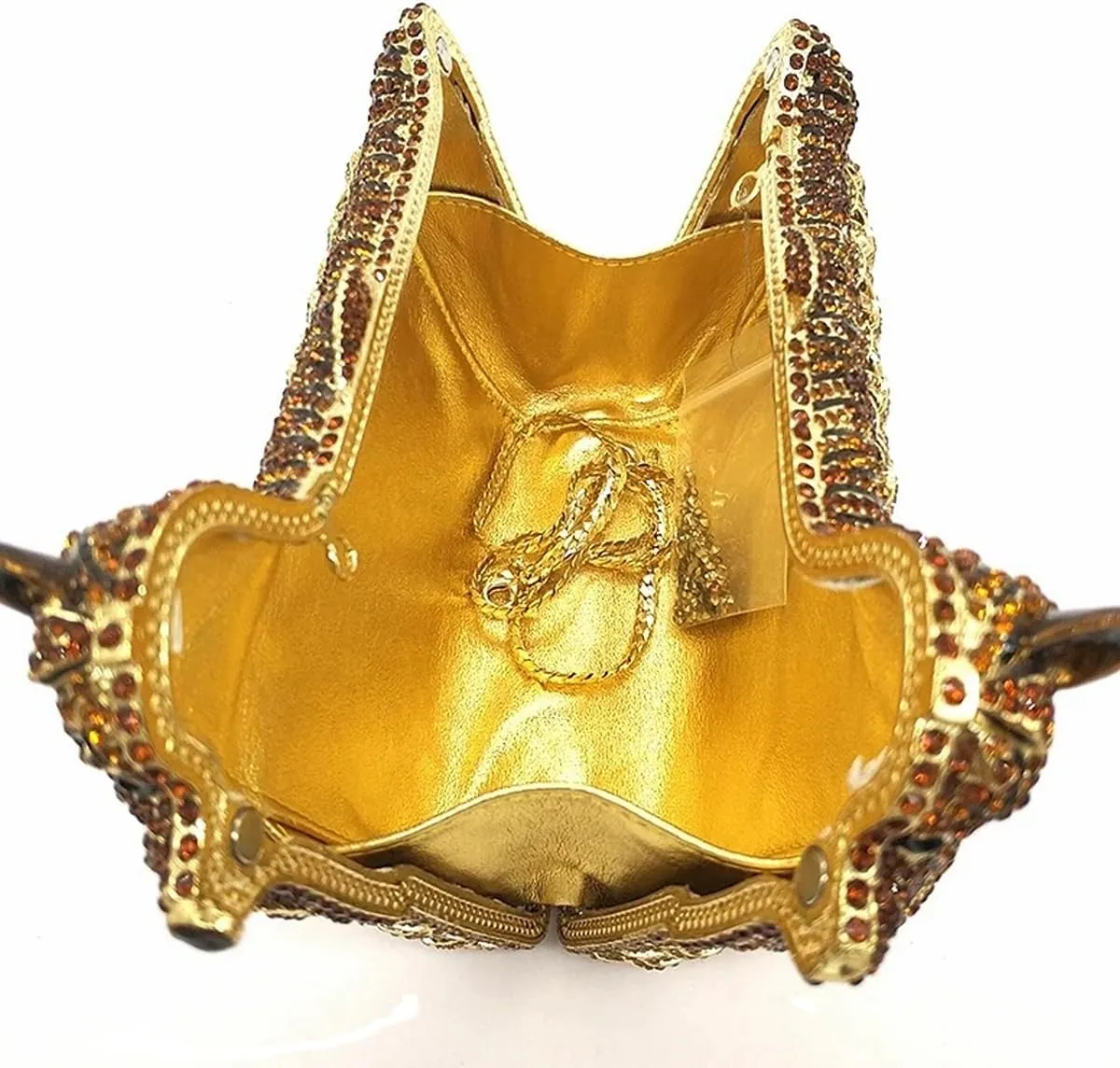 Cute Puppy Evening Bag for Women Rhinestone Clutch Purse Animal Crystal Clutch Poodle Dog Wedding Handbag for Party