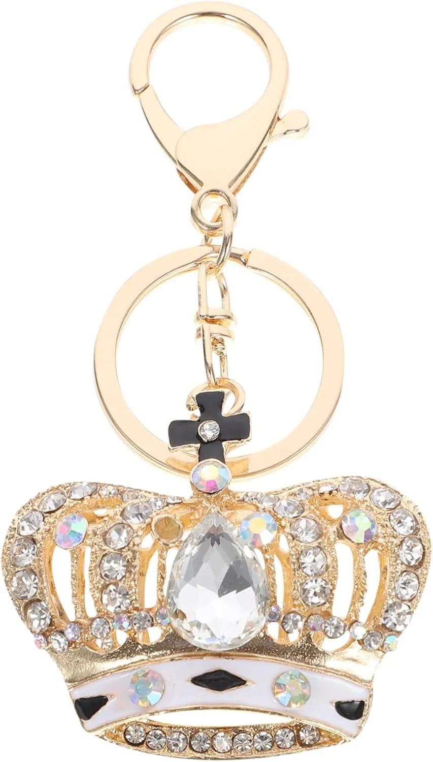 DECHOUS Bling Purse Keychain Crown Shape Keychain Ring Fashion Decor for Handbags