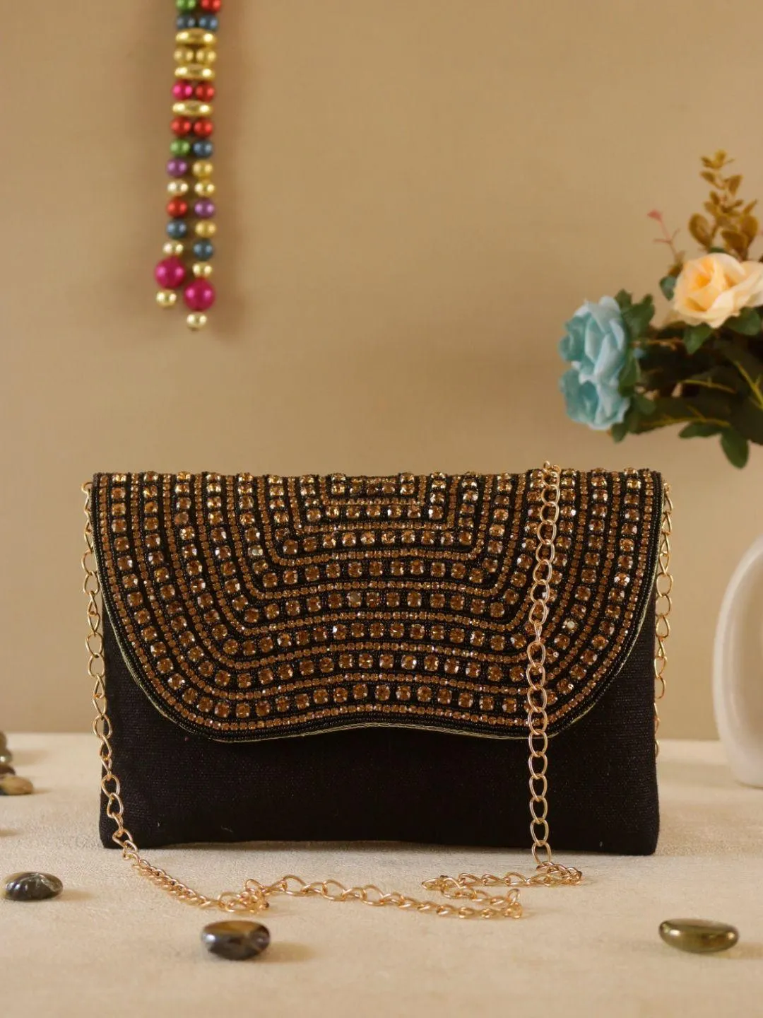 Designer Jute Fabric Clutch Bags