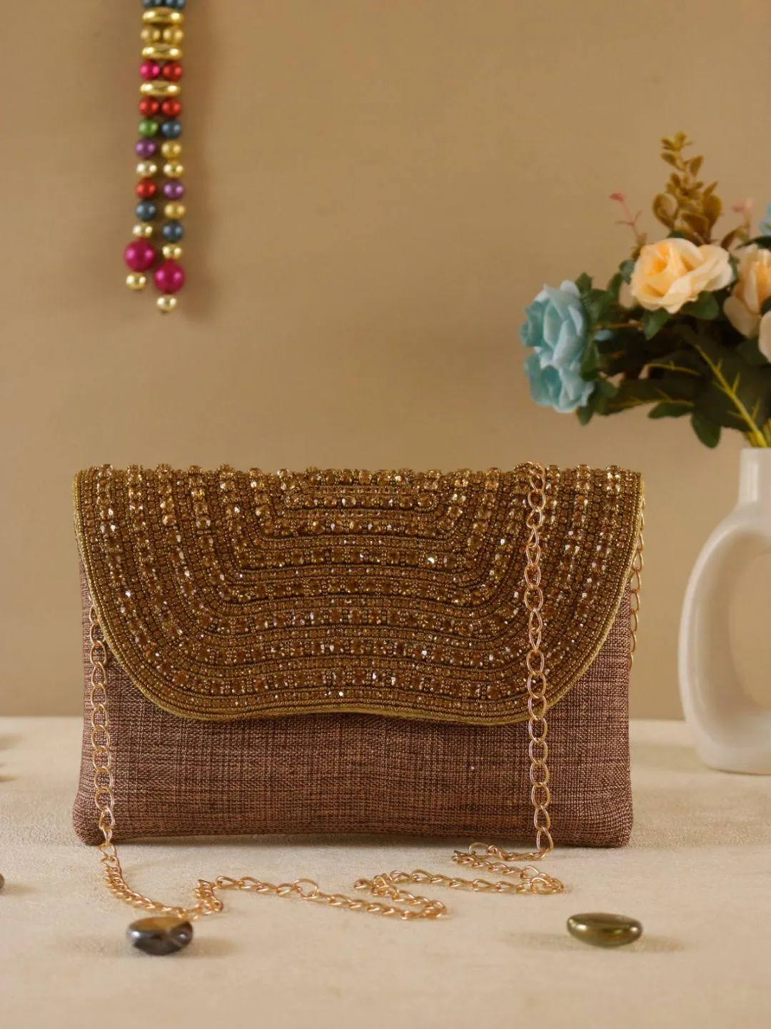 Designer Jute Fabric Clutch Bags