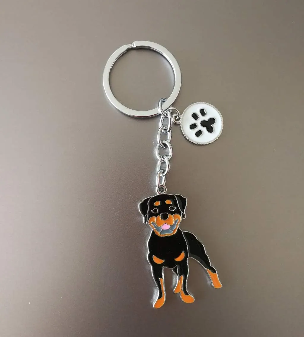 Dog Keychain,Lovely Dog Key-ring Portable Metal Keychain Keyring Key Decor Car Keyring Decoration