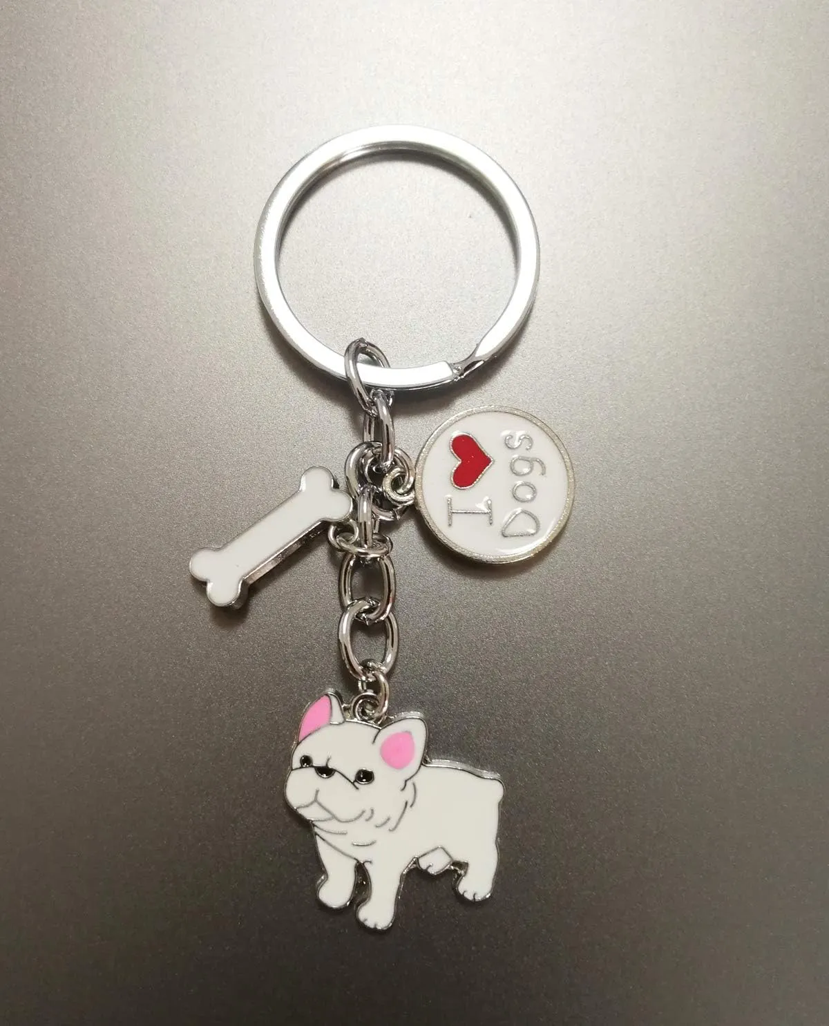 Dog Keychain,Lovely Dog Key-ring Portable Metal Keychain Keyring Key Decor Car Keyring Decoration