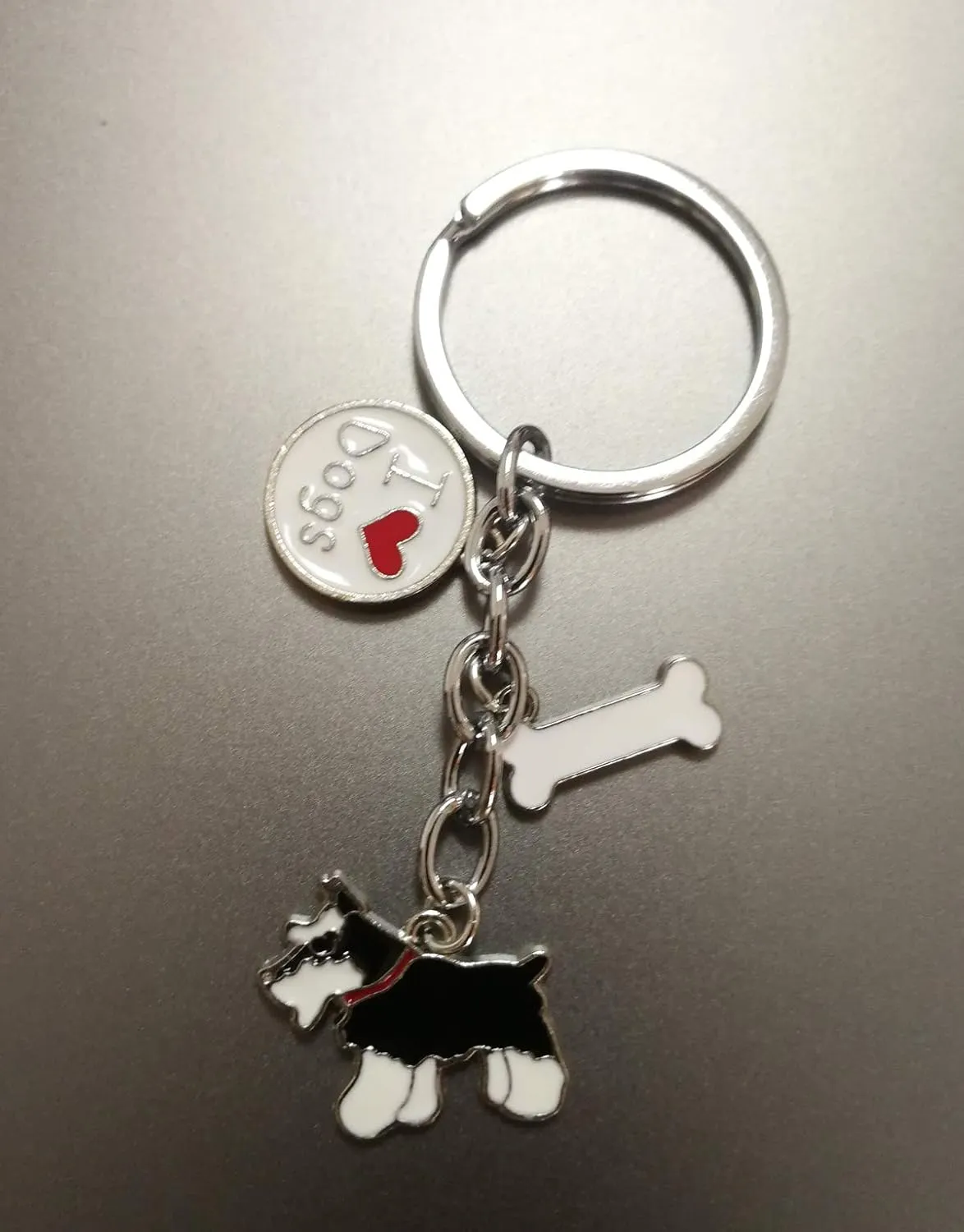 Dog Keychain,Lovely Dog Key-ring Portable Metal Keychain Keyring Key Decor Car Keyring Decoration