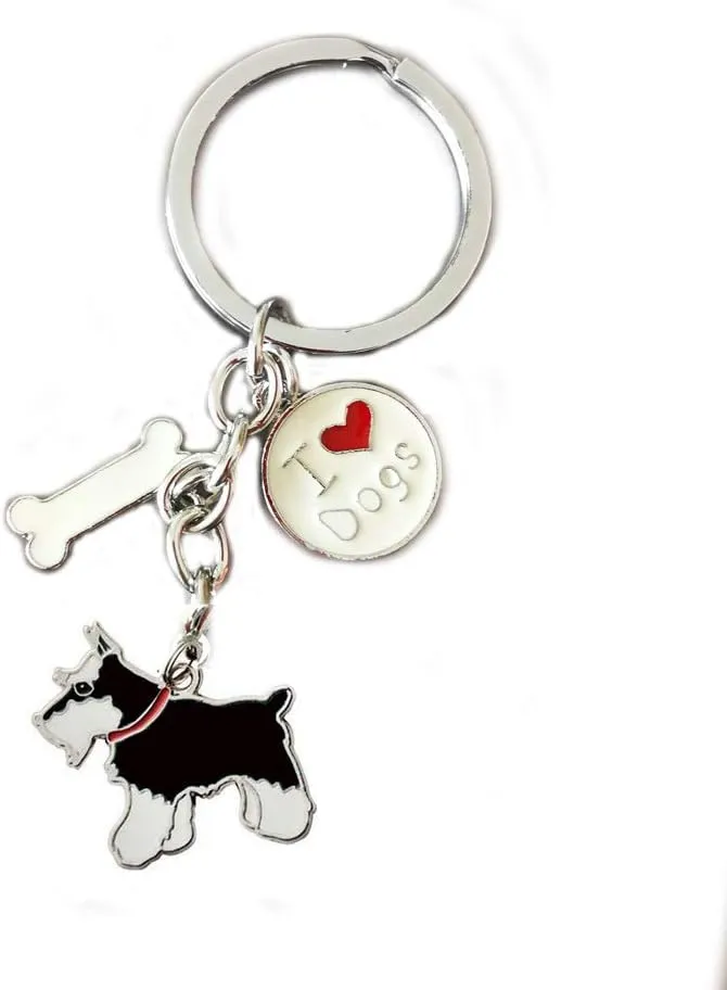 Dog Keychain,Lovely Dog Key-ring Portable Metal Keychain Keyring Key Decor Car Keyring Decoration