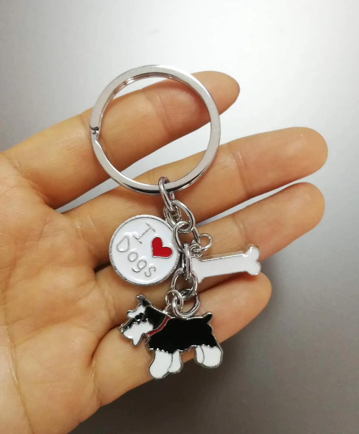Dog Keychain,Lovely Dog Key-ring Portable Metal Keychain Keyring Key Decor Car Keyring Decoration