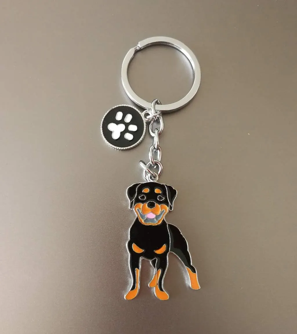 Dog Keychain,Lovely Dog Key-ring Portable Metal Keychain Keyring Key Decor Car Keyring Decoration