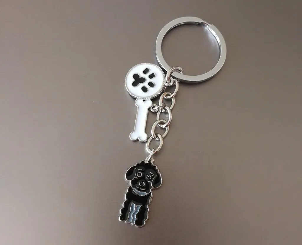 Dog Keychain,Lovely Dog Key-ring Portable Metal Keychain Keyring Key Decor Car Keyring Decoration