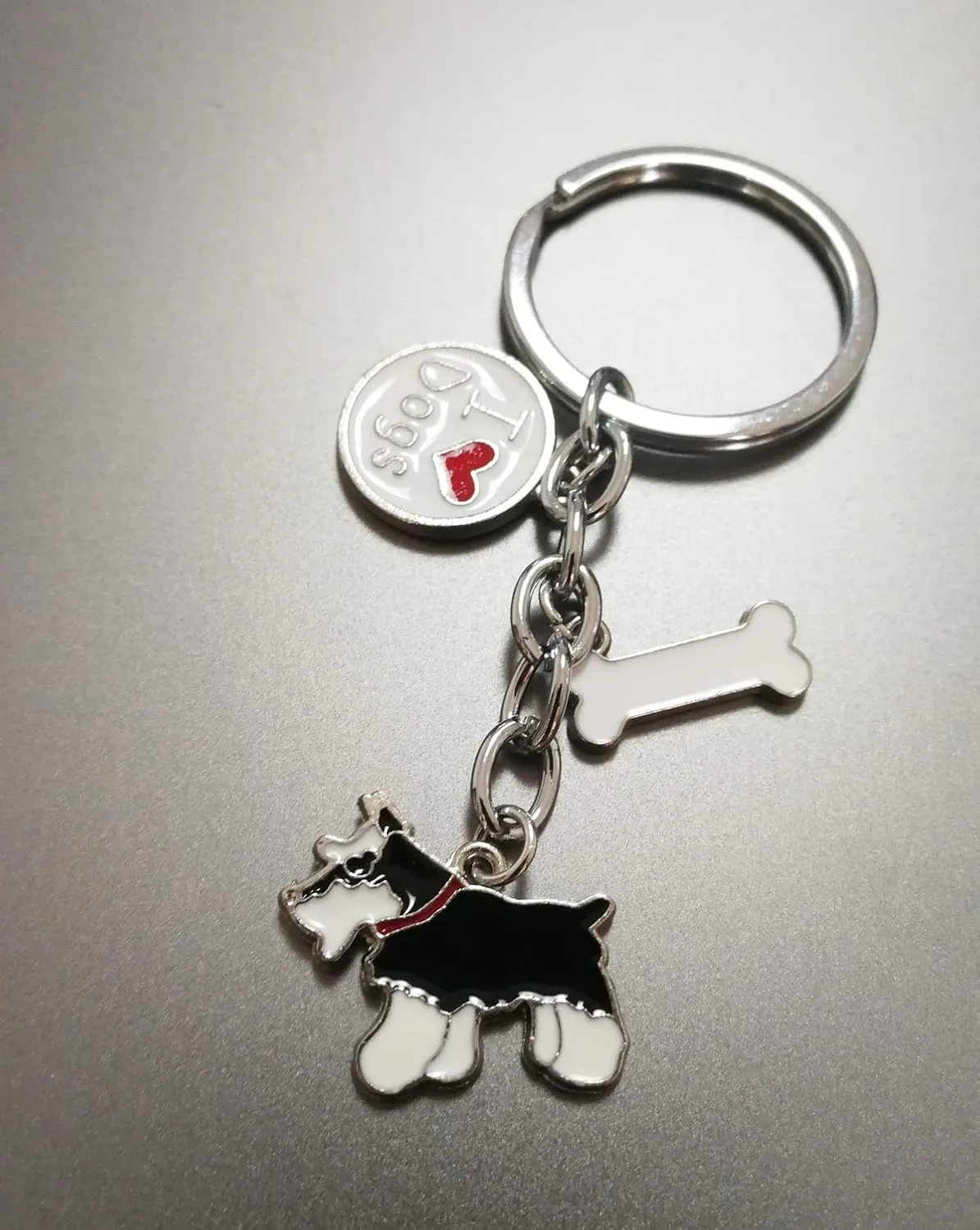 Dog Keychain,Lovely Dog Key-ring Portable Metal Keychain Keyring Key Decor Car Keyring Decoration