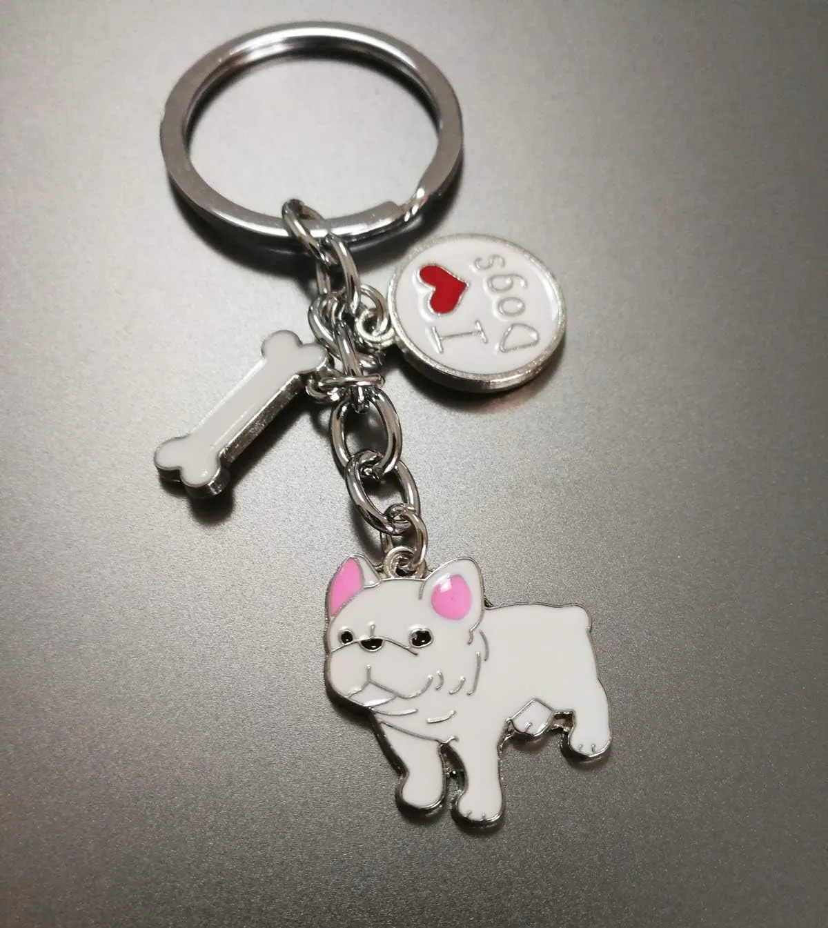 Dog Keychain,Lovely Dog Key-ring Portable Metal Keychain Keyring Key Decor Car Keyring Decoration