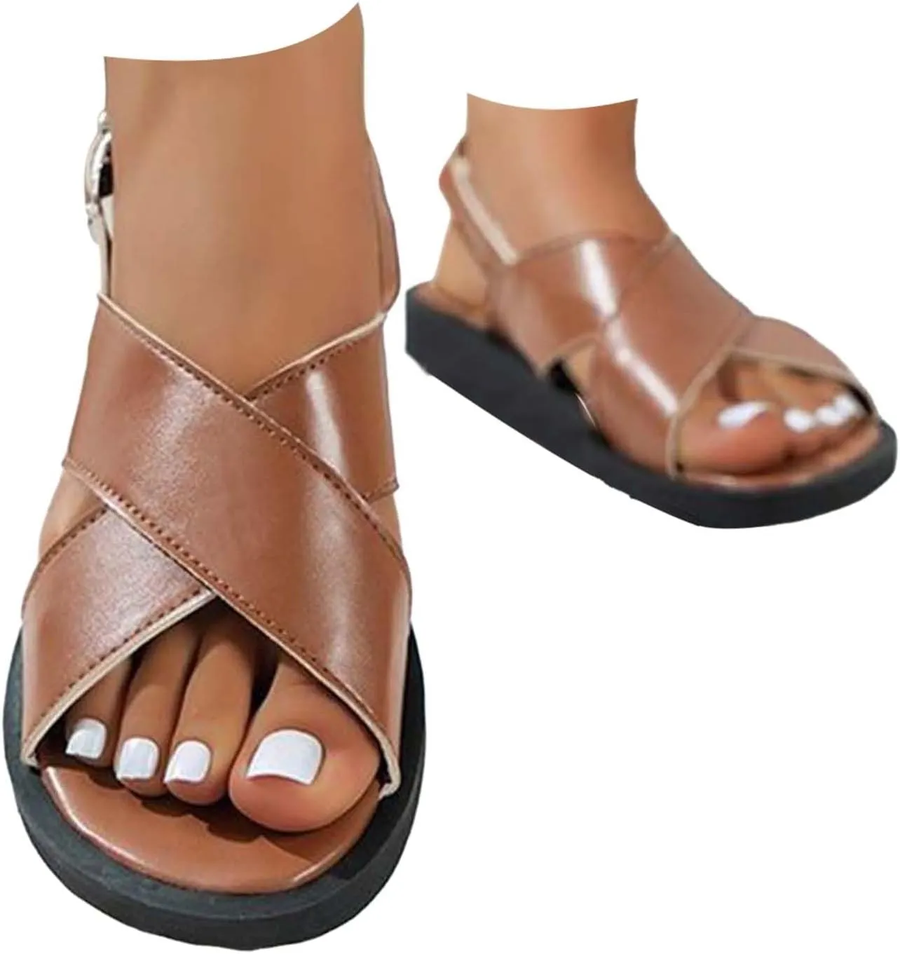 Dress Sandals For Women Classic Wide Cruise Shoes With Non Slip Summer Slide On Shoes Womens Platform Sandals