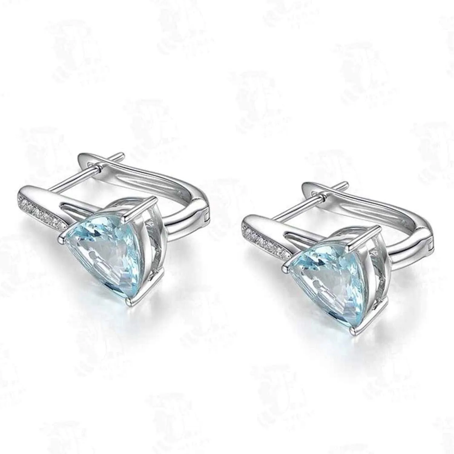Earring Hoop Stud Drop & Dangle, Elegant Women Faux Sapphire Rhinestone Inlaid Drop Huggie Earrings Eardrops for Women Teen Girls Birthday Christmas Friends Gift