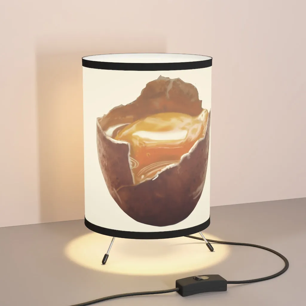 Egg Tripod Lamp with High-Res Printed Shade, US\CA plug