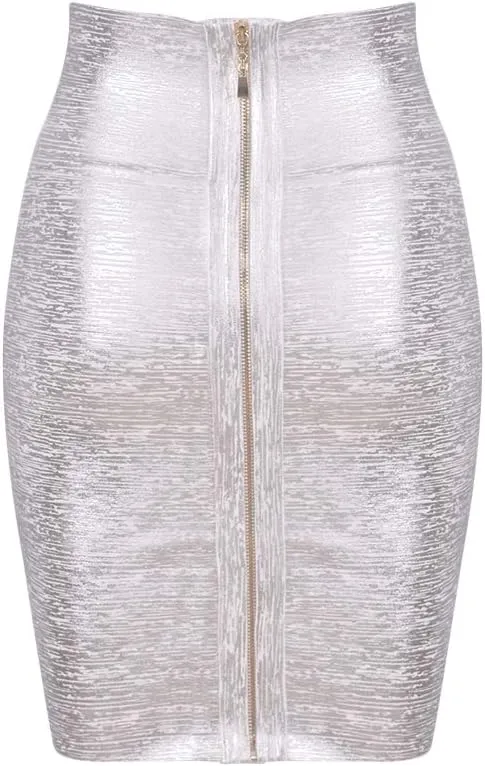 Elastic Leather High Waist Bodycon Mini Skirt