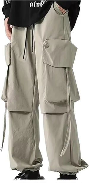 Elastic Waistband Cargo Pants for Men Belted Foot Pant Baggy Lounge Pants Pants Long Cargo Pants Jogger Dress Pants