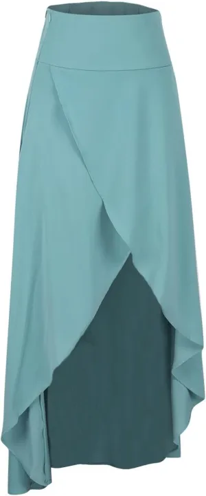 Elegant Maxi Skirt for Women 2024 Wrap Asymmetrical High Waist Casual Flowy Skirts Stylish Slit Summer Long Skirts
