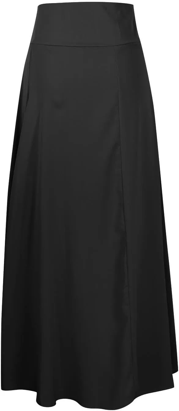 Elegant Maxi Skirt for Women 2024 Wrap Asymmetrical High Waist Casual Flowy Skirts Stylish Slit Summer Long Skirts