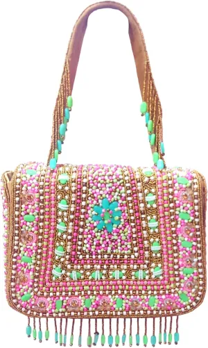 Elfoca Designer Multicolored Ethnic Clutch Handbag for Stylish Women