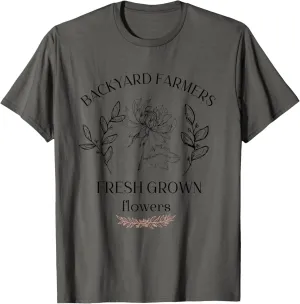 Farm Fresh Flowers Organic Gardening Botanical Gardener T-Shirt