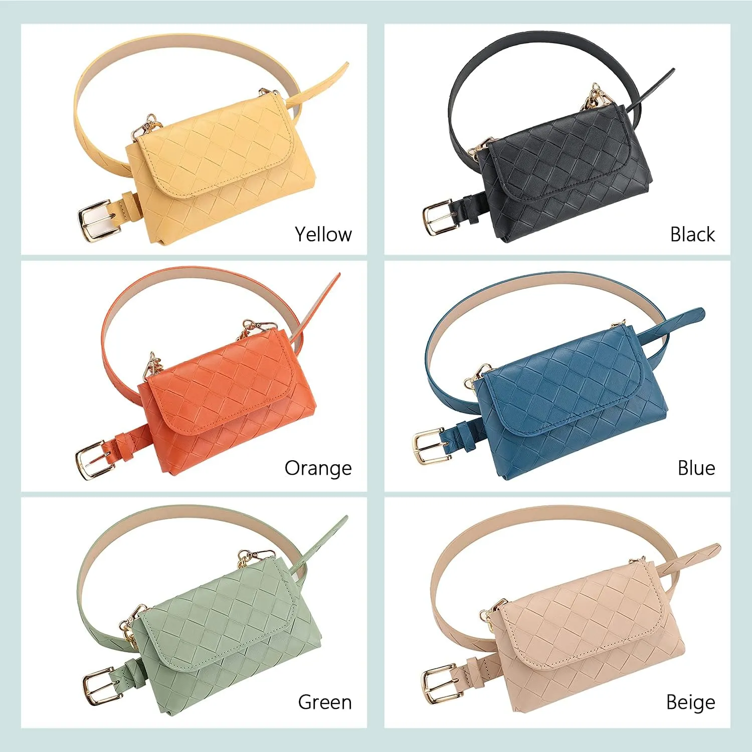 Fashion summer ladies coin purse mobile phone bag leisure shopping travel practical waist bag (beige)