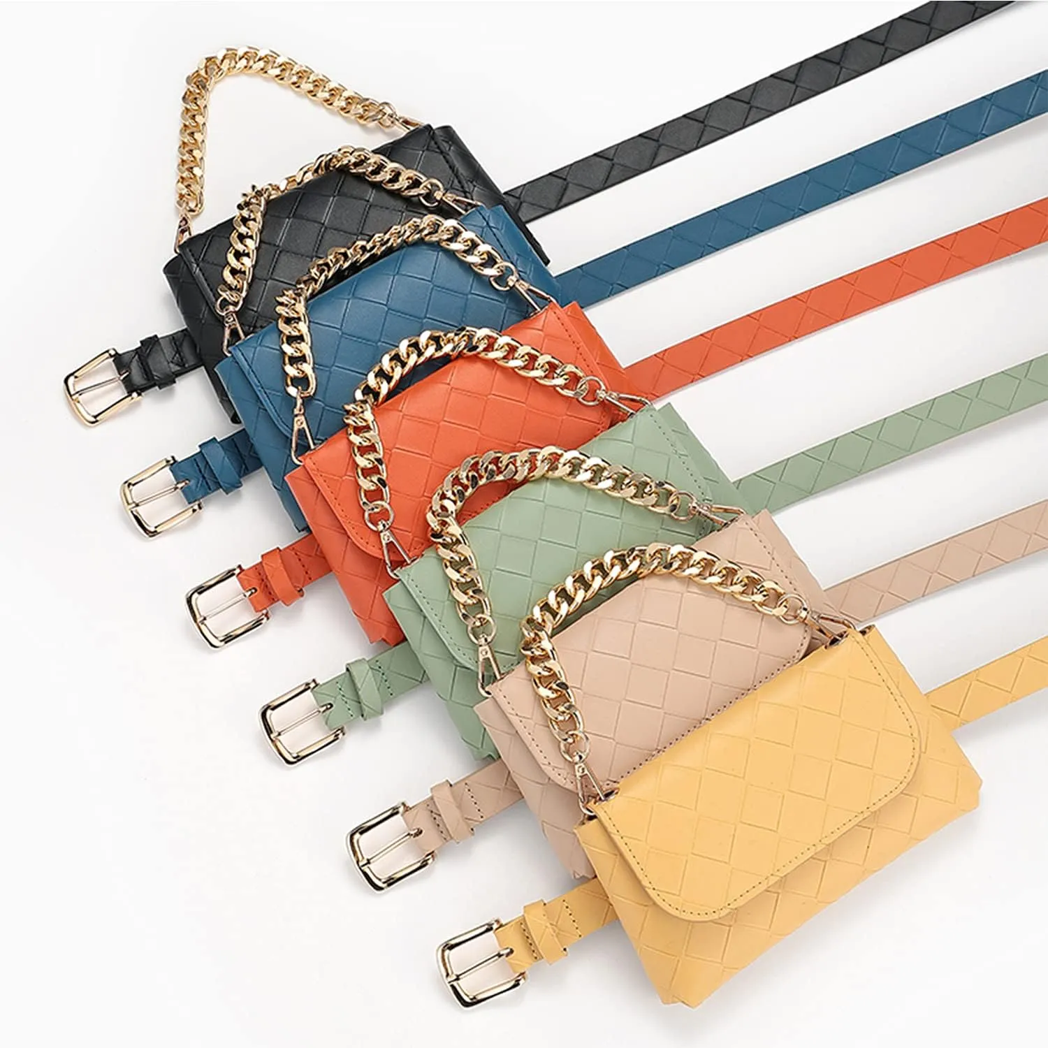 Fashion summer ladies coin purse mobile phone bag leisure shopping travel practical waist bag (beige)