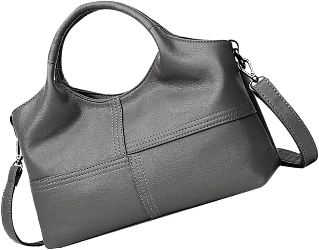 Fashion Women Handbag Vintage Shoulder Bag Large Capacity Tote Bag for Office Ladies Black