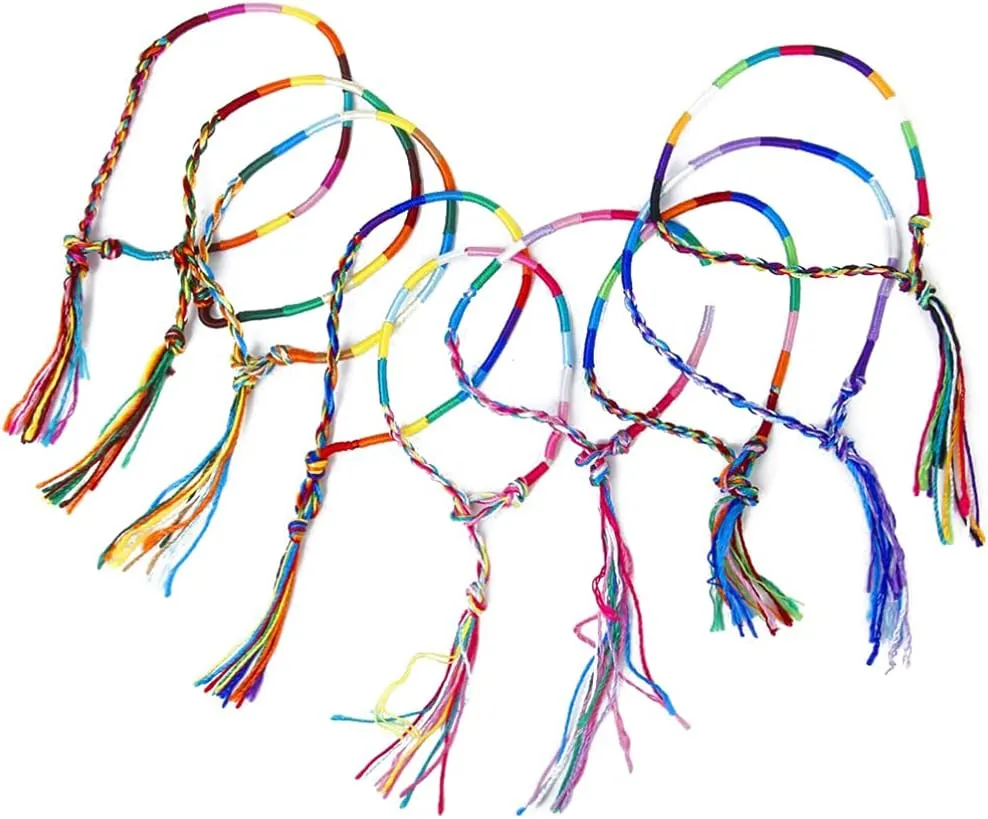 FAVOMOTO 9pcs Braided Bracelet Friendship Bracelet Wrist Bracelet Ankle Bracelet Handmade Bracelet