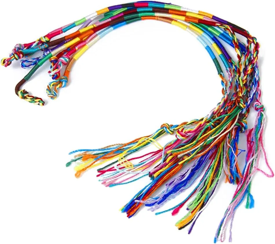 FAVOMOTO 9pcs Braided Bracelet Friendship Bracelet Wrist Bracelet Ankle Bracelet Handmade Bracelet