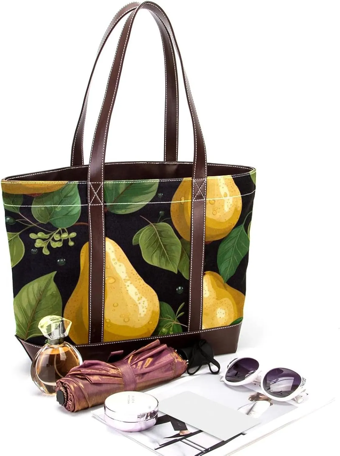 Fresh Pear-2025 Shoulder Purses for Women Large Soft Washed Leather Purses and Durable Handbags