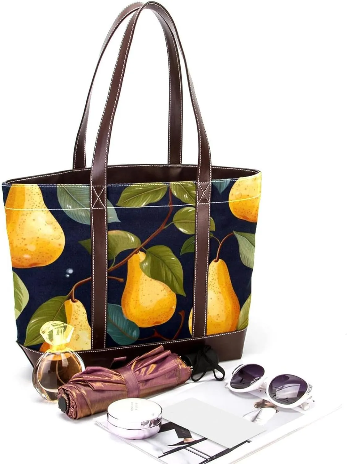 Fresh Pear-2025 Shoulder Purses for Women Large Soft Washed Leather Purses and Durable Handbags