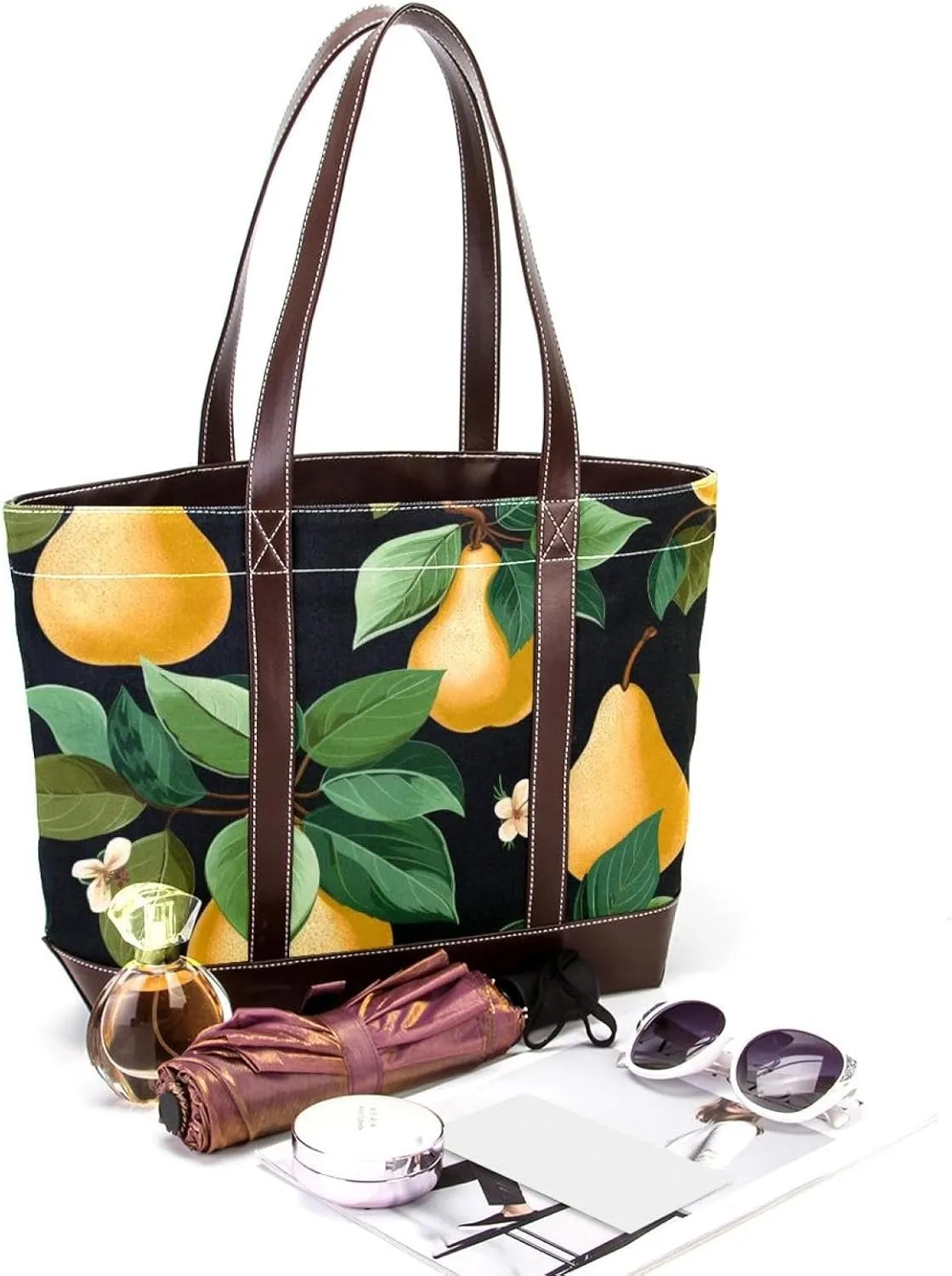 Fresh Pear-2025 Shoulder Purses for Women Large Soft Washed Leather Purses and Durable Handbags