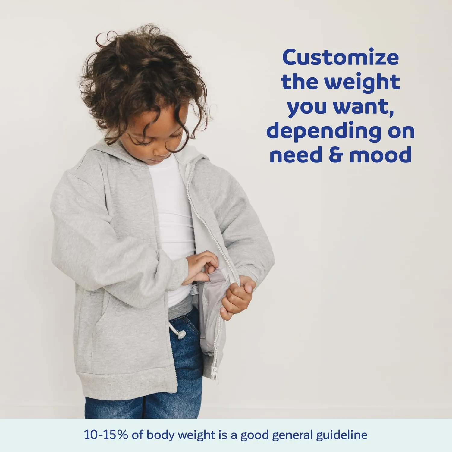 Fun and Function - Weighted Fleece Hoodie Jacket - Girls & Boys Sensory Clothing - Weighted Hoodies - Kids & Teens Ages 7 