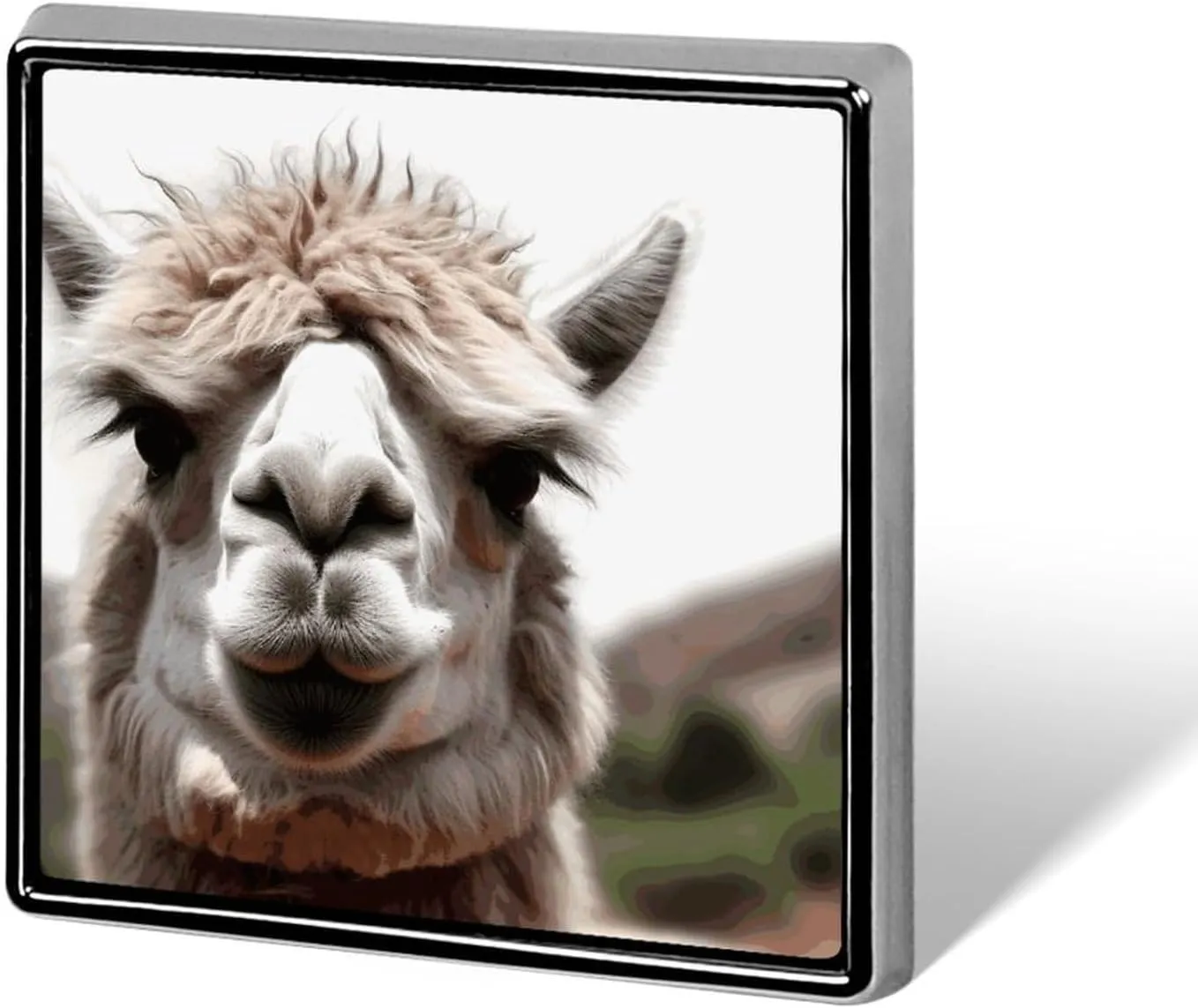 Funny Alpaca Llama Suit Lapel Pin Fashion Lapel Pins for Men Women for Backpacks Funny Hat Brooch Pin Personalized Bag Lapels Badge Metal Novelty Buttons & Pins (Square)