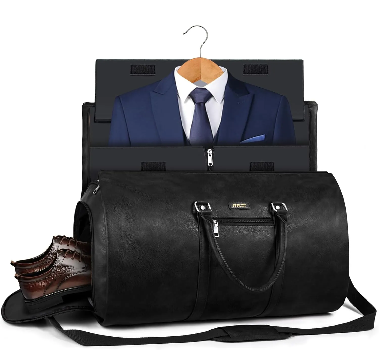 Garment Bag for Travel, Convertible Carry on Garment Duffel Bag for Men 3Pcs Weekender Bag 2 in 1 Hanging Suitcase Suit Bag