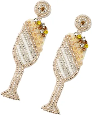 Gatuida Glass Dangle Earrings Women's Ear Piercing Earrings Elegant Bridal Accessory Lightweight