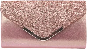 Glitter Clutch Purse for Women Sparkly Evening Bag with Chain Compact Functional Envelope Clutch Party Wedding Prom