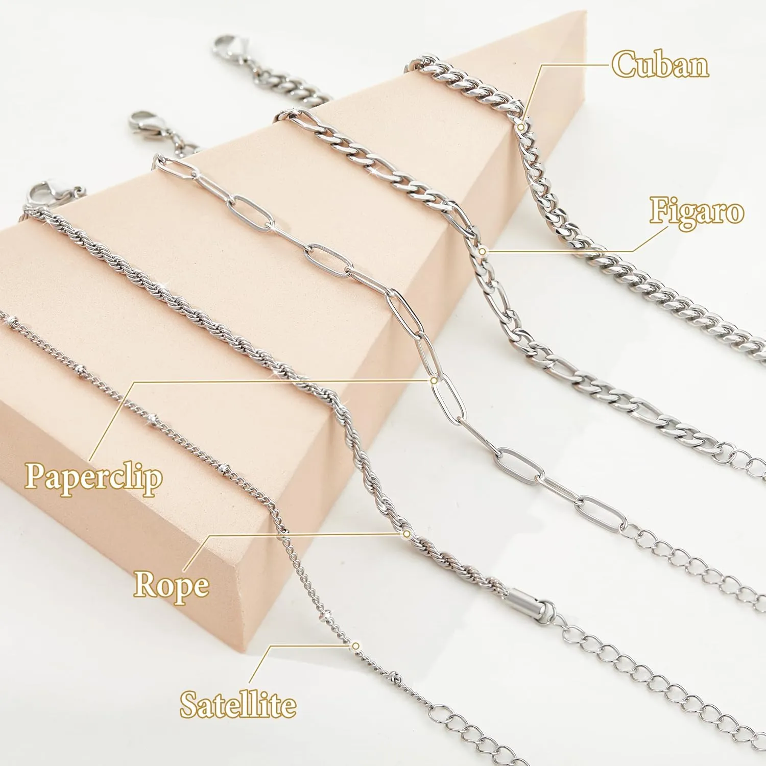 Gold Bracelets for Women,Dainty Bracelets Set for Women Trendy, Gold Bracelets Stack With Beaded, Cuban, Paperclip, Heart, Snake, Rope, Pearl, Cross, Hand Chain, Silver Jewelry Gifts for Women Christmas