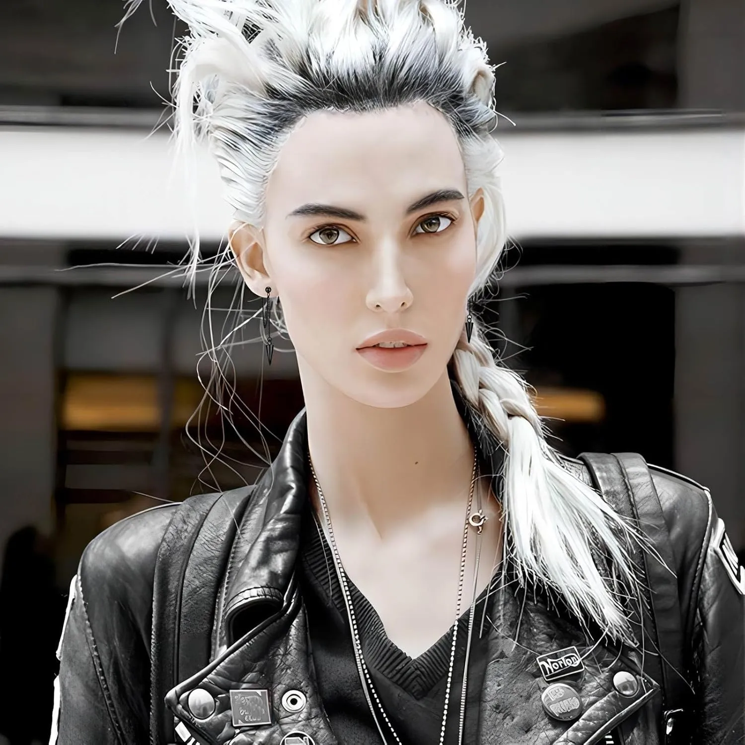 Gold Chain Earrings for Women Irregular Bar Spike Drop Dangle Earrings Long Threader Earring Dangly Tassel Earrings Stainless Steel Black Spike Steampunk Gothic Punk Earrings Jewelry