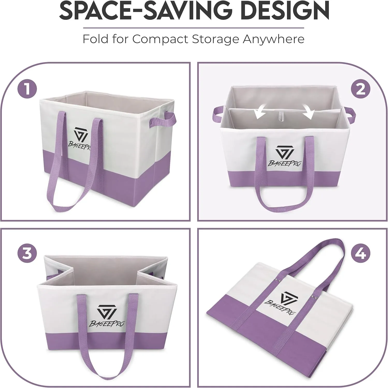 Grocery Bags Shopping Bags Large Shopping Bags with Handles for Food & Storage Foldable Grocery Totes 2 Packs