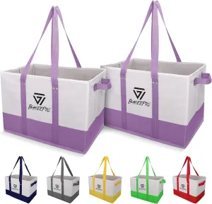 Grocery Bags Shopping Bags Large Shopping Bags with Handles for Food & Storage Foldable Grocery Totes 2 Packs