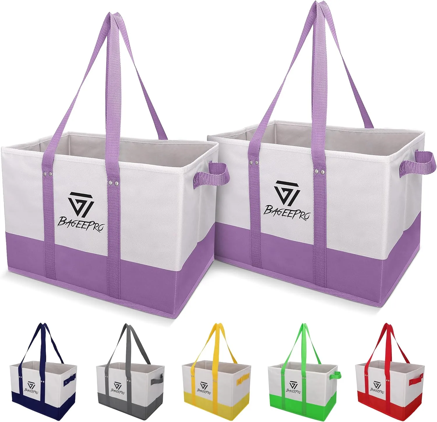Grocery Bags Shopping Bags Large Shopping Bags with Handles for Food & Storage Foldable Grocery Totes 2 Packs