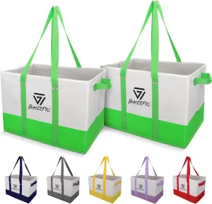 Grocery Bags Shopping Bags Large Shopping Bags with Handles for Food & Storage Foldable Grocery Totes 2 Packs