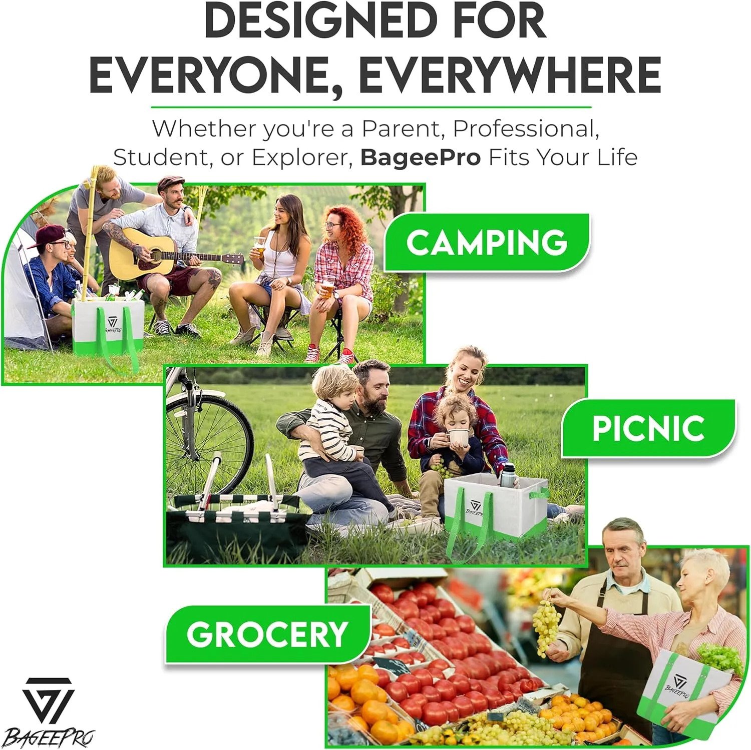 Grocery Bags Shopping Bags Large Shopping Bags with Handles for Food & Storage Foldable Grocery Totes 2 Packs
