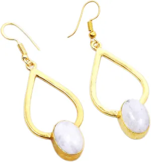 Handmade Earrings, Moonstone Earrings, June Birthstone Earrings, Stunning Earrings, Gold Plated Earrings, Gorgeous Earrings, Dangle Earrings