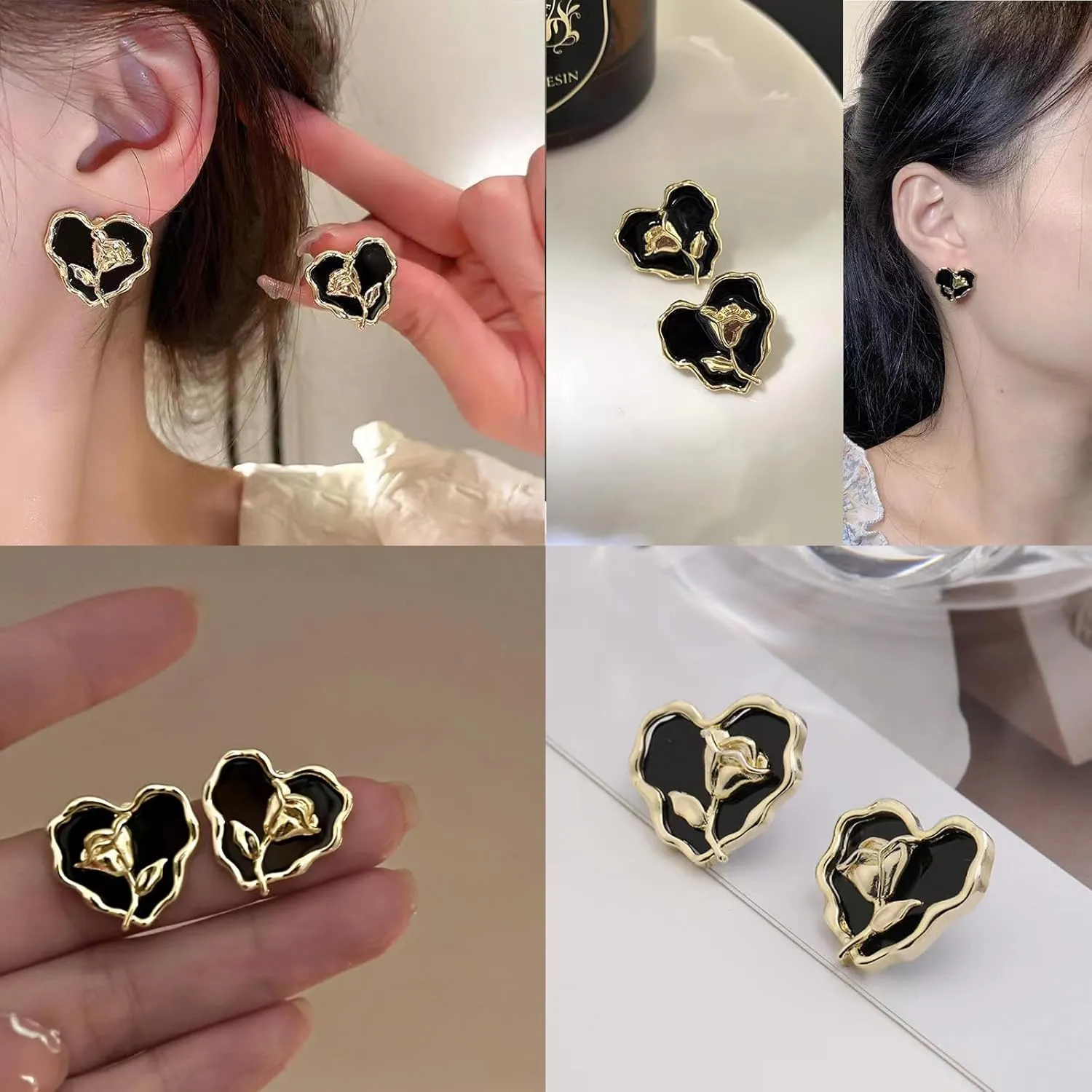 Heart Shape Earrings for Women Trendy